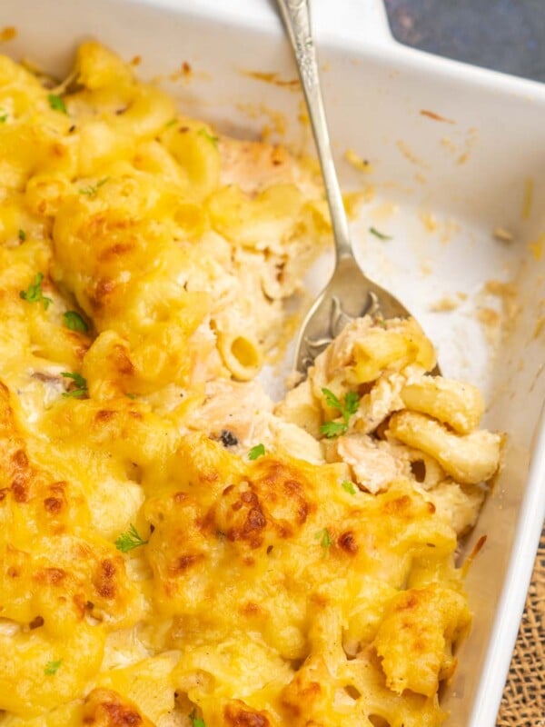 Salmon Mac And Cheese is the perfect casserole dish you need to make for a hearty meal. It comes together in under 40 minutes using simple ingredients.