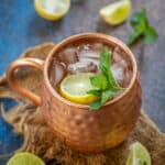Virgin Moscow Mule is a refreshing nonalcoholic drink made using ginger beer, mint leaves, and freshly squeezed lemon juice. Try my easy 5 minutes recipe here (vegan, gluten-free).