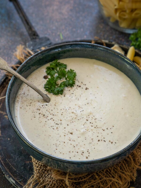 This Sour Cream Pasta Sauce will take your simple pasta to the next level. Make in under 15 minutes using my easy recipe (vegetarian).