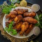 Tandoori Chicken Wings is a delicious Indian appetizer made using a few simple ingredients. Make them in an air fryer or an oven using my easy recipe (gluten-free).