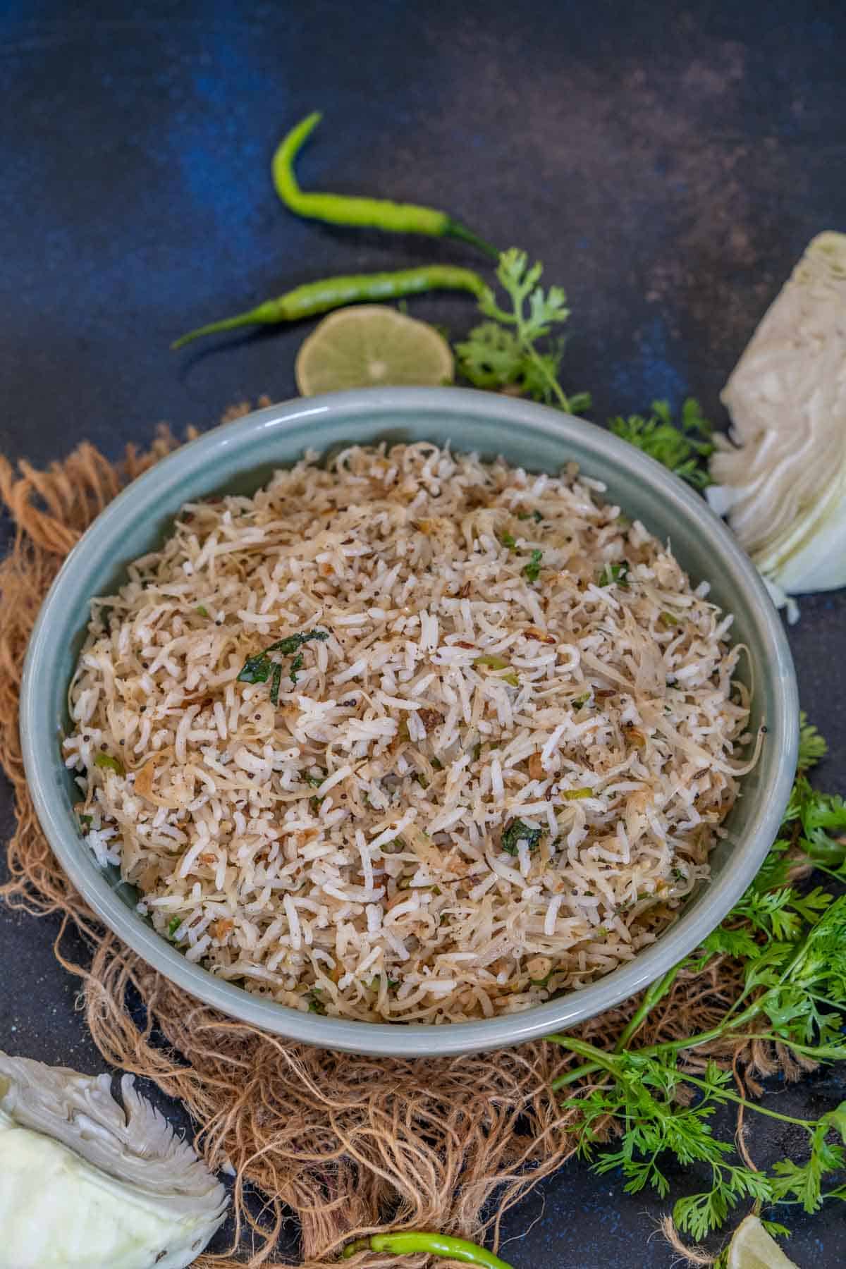 Cabbage Rice Recipe  Indian Style    Whiskaffair - 15