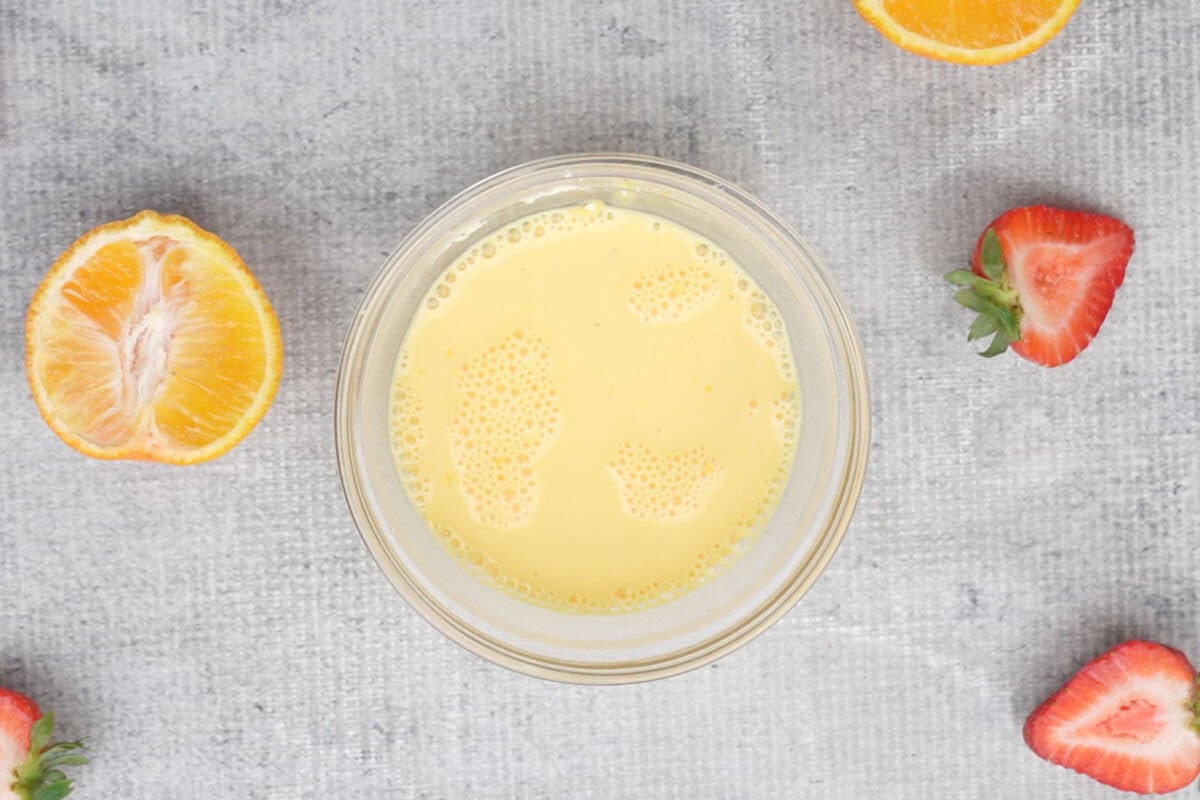 Custard powder mixed with some milk.