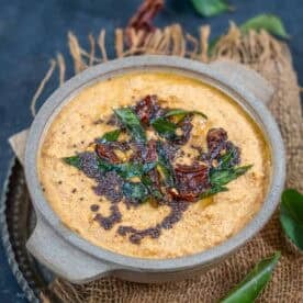 Kobbari pachadi served in a bowl.