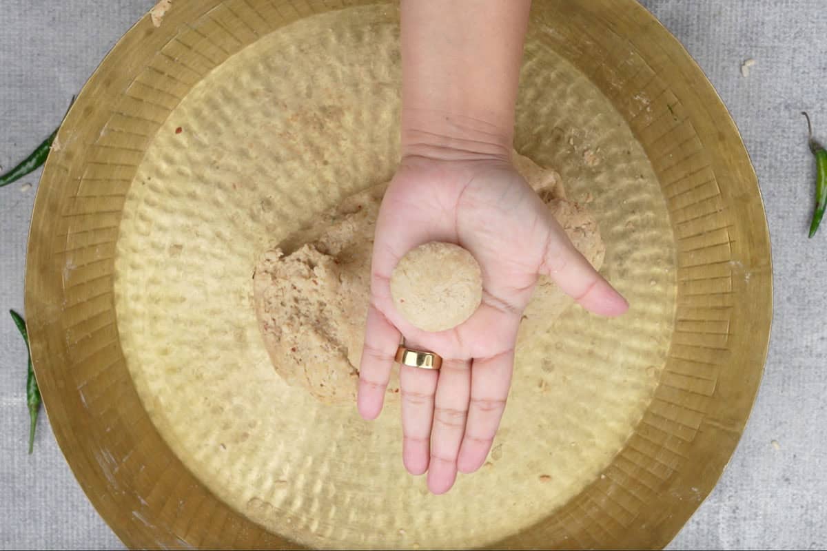 Dough ball made from the dough.