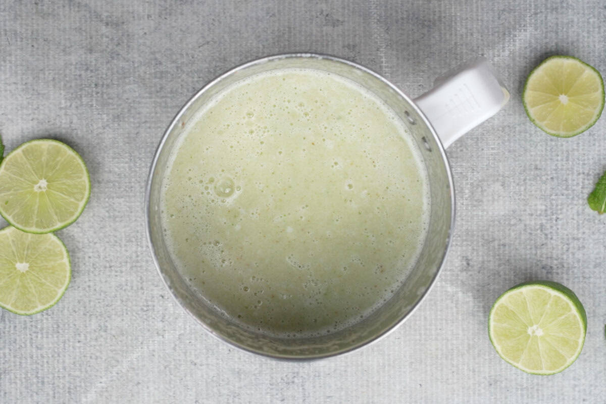 Blended until smooth.