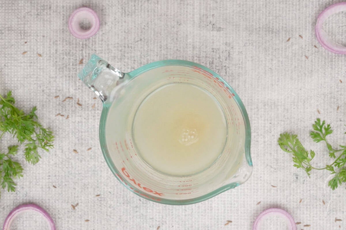 Hing mixed in water.